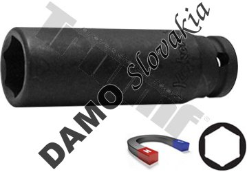 hlavica kovaná  1/4" profil 6-hran s magnetom, 10mm, dlhá