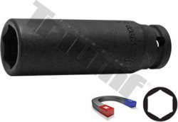 hlavica kovaná  1/4" profil 6-hran s magnetom, 10mm, dlhá