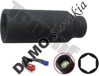 hlavica kovaná  1/4" profil 6-hran s magnetom, 13 mm, dlhá