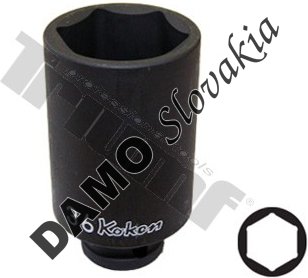 hlavica kovaná 1/2" profil 6-hran 36mm, predĺžená