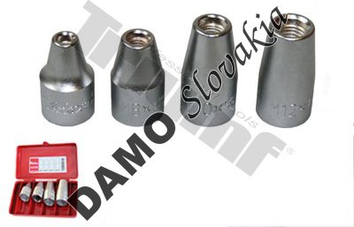 sada 1/2"  závitových hlavíc na štifty M6-M12, 4-dielna. Len nakrúcanie