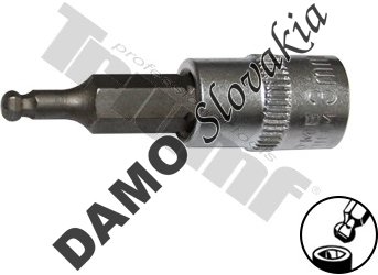 Nadstavec v 1/4" hlavici, typ - inbus s guličkou 3 x 62 mm