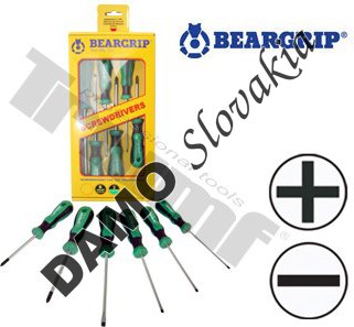 Sada 2K skrutkovačov PH+PL, zeleno-čierne, 6-dielna