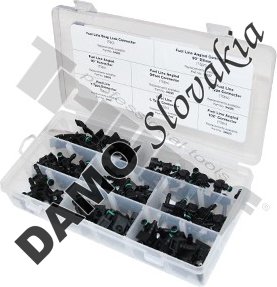 Sada plastových konektorov na palivové vedenie, 85 ks