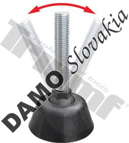 Naklápacia, výškovo nastaviteľná noha M16x2 , celková výška 135mm, noha Ø77mm