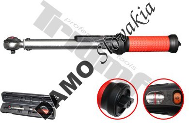 Momentový kľúč, so sklíčkom na rukoväti, s možnosťou overenia 1/4" , 5 - 25 Nm