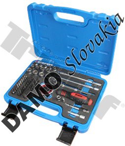 Gola sada 1/4" hlavice 6-hran, dlaňová račňa a uhlový skrutkovač