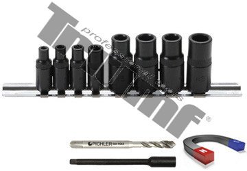 Sada držiakov a predĺžení na závitníky , 6,3 mm (1/4"), 10 mm (3/8"), magnet