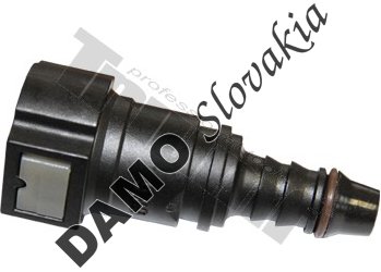 PVC spojka priama - E1 - samica Ø 9.89mm - samec Ø 8mm, zo sady 39173