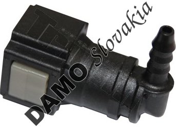 PVC spojka zahnutá 90° -  A2 - samica Ø 6.30mm - samec Ø 3mm, zo sady 39173