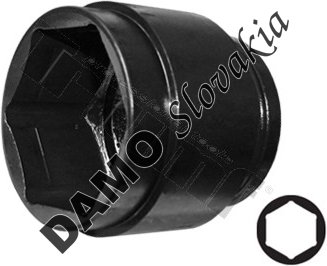 Hlavica kovaná 1" vstup, 6-hran,76x80mm, hrúbka hlavice 95mm, krátka,matica  náboja Renault