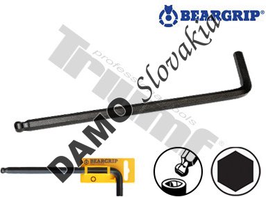 Kľúč inbus "L" s guličkou extra dlhý 2311XL - 1,5 mm, plastový držiak (B-T) 1,5 mm