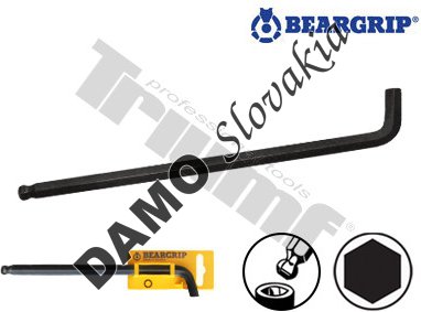 Kľúč inbus"L" s guličkou extra dlhý,2311XLSS-1,5mm,extra krátke rameno vyhnuté 110°,