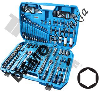 Gola sada 1/4", 3/8" a 1/2", 198 dielna, 6-hran hlavice Triumf®, plus OP račňové kľ. 8-19 mm