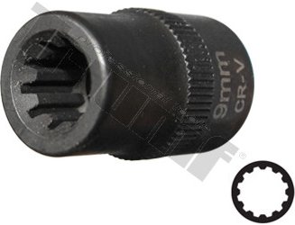 hlavica 10-hran 9 mm na strmene kotúčovej brzdy Porsche, VW, AUDI