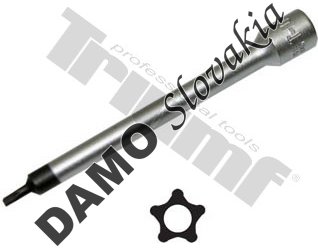 Nadstavec v 1/4" hlavici, 5-cípy, vŕtany TS20