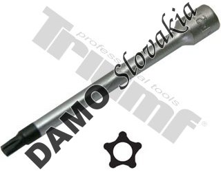 Nadstavec v 1/4" hlavici, 5-cípy, vŕtany TS45