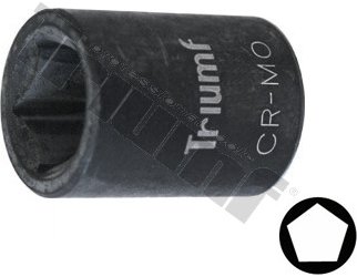 Hlavica 1/2" päťhranná na brzdy, 19mm, dĺžka 37 mm