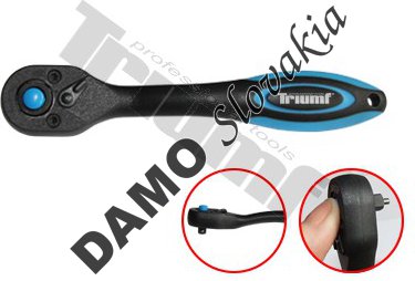 Račňa 72 zubová vyhnutá, 2-komponentná celopoplastovaná 1/4"
