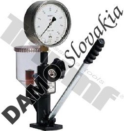 Ručný lis pre testovanie vstrekovačov s klasickým manometrom