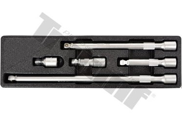 Sada výkyvných predlžení 1/2", dĺžky: 50, 75 , 125 , 250 , 375 mm, v PVC podložke, 5 dielna