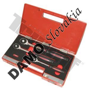 Sada rační 1/4”, 3/8”, 1/2” so skrutkovaciou rukoväťou, 3 - dielna