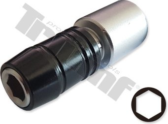 Adapté pre 1/4" bity, 3/8" vstup, magnetická fixácia bitov + super krúžok, materiál CRV