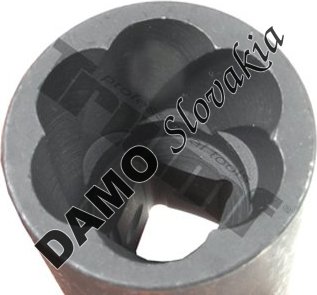 Hlavica  na poškodené skrutky  3/8" vstup 17 mm