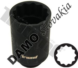 Hlavica kovaná 12 - hranná 1/2" vstup, predĺžená 46 mm