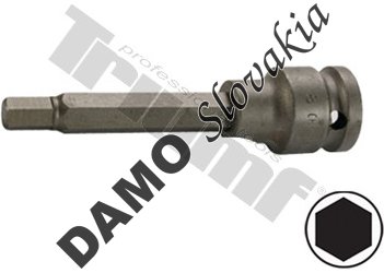 Bit kovaný inbus v 1/2" hlavici. 6 mm  x 100 mm