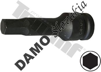 Hlavica inbus kovaná, 1/2" vstup 4 mm