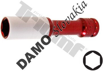 Kovaná hlavica 1/2", pogumovaná, dĺžka 150 mm 17 mm