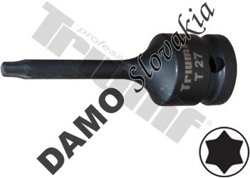 Hlavica torx kovaná, 1/2" vstup T27