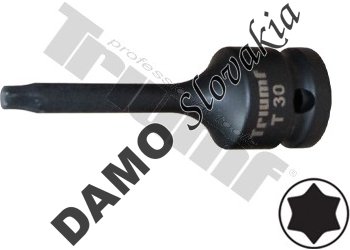 Hlavica torx kovaná, 1/2" vstup T30