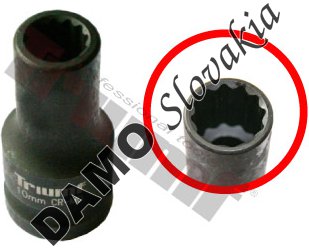 Hlavica kovaná 12 - hranná 1/2" vstup, krátka 13 mm
