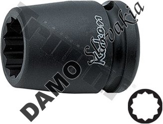 Hlavica kovaná 12 - hranná 1/2" vstup, krátka 15 mm