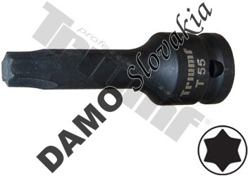 Hlavica torx kovaná, 1/2" vstup T55