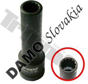 Hlavica kovaná 12 - hranná 1/2" vstup, predĺžená 35 mm