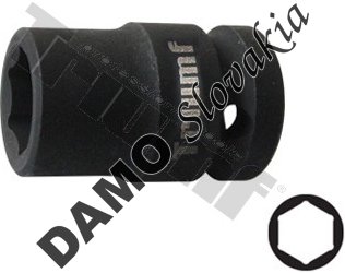 Hlavica kovaná 6 - hranná 1/2" vstup, krátka 15 mm