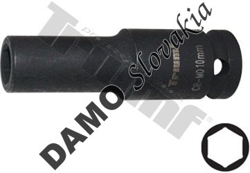 Hlavica kovaná 6 - hranná 1/2" vstup, predĺžená 10 mm