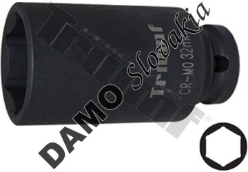 Hlavica kovaná 6 - hranná 1/2" vstup, predĺžená 32 mm