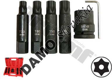 Sada tvrdených bitov 3/4" bitov, 6 - dielna