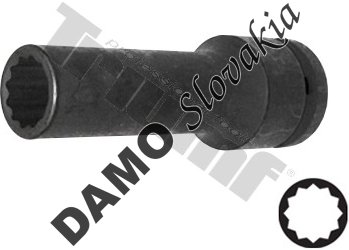 Hlavica kovaná 12 - hranná 3/4" vstup, predĺžená 17 mm