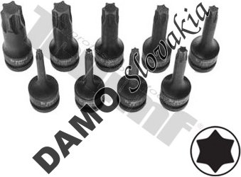 Sada kovaných Torx hlavíc, 1/2" vstup, 9 - dielna
