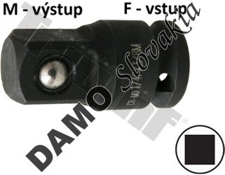 Redukcia kovaná, vstup 1/4" - výstup 3/8"  vstup 1/4" - výstup 3/8"