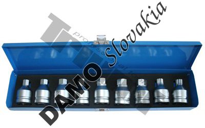 Sada 3/4" nástavcov inbus, XZN, 16 - dielna