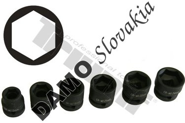 Sada extra krátkych hlavíc s 1/2" vstupom, 6 - dielna