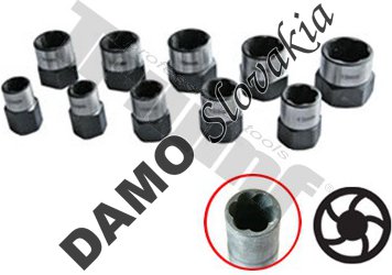 Sada hlavíc na poškodené skrutky 3/8" vstup, 10 - dielna