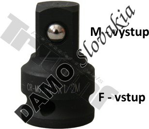 Redukcia kovaná, vstup 1/4" - výstup 3/8"  vstup 3/8" - výstup 1/2"