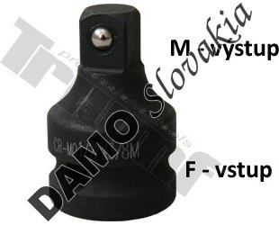 Redukcia kovaná, vstup 1/4" - výstup 3/8"  vstup 1/2" - výstup 3/8"